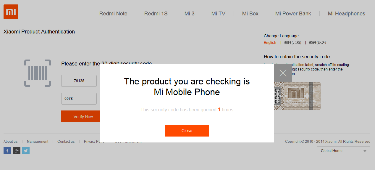 Xiaomi codes